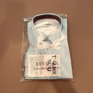 LEVINAS Men’s XL Blue Dress Shirt (New)